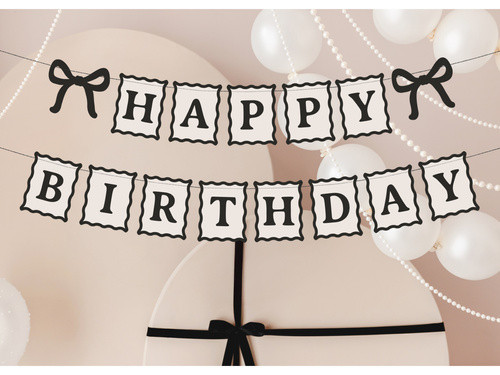 Baner Happy Birthday Kokardki 100cm GRL133 PartyDeco